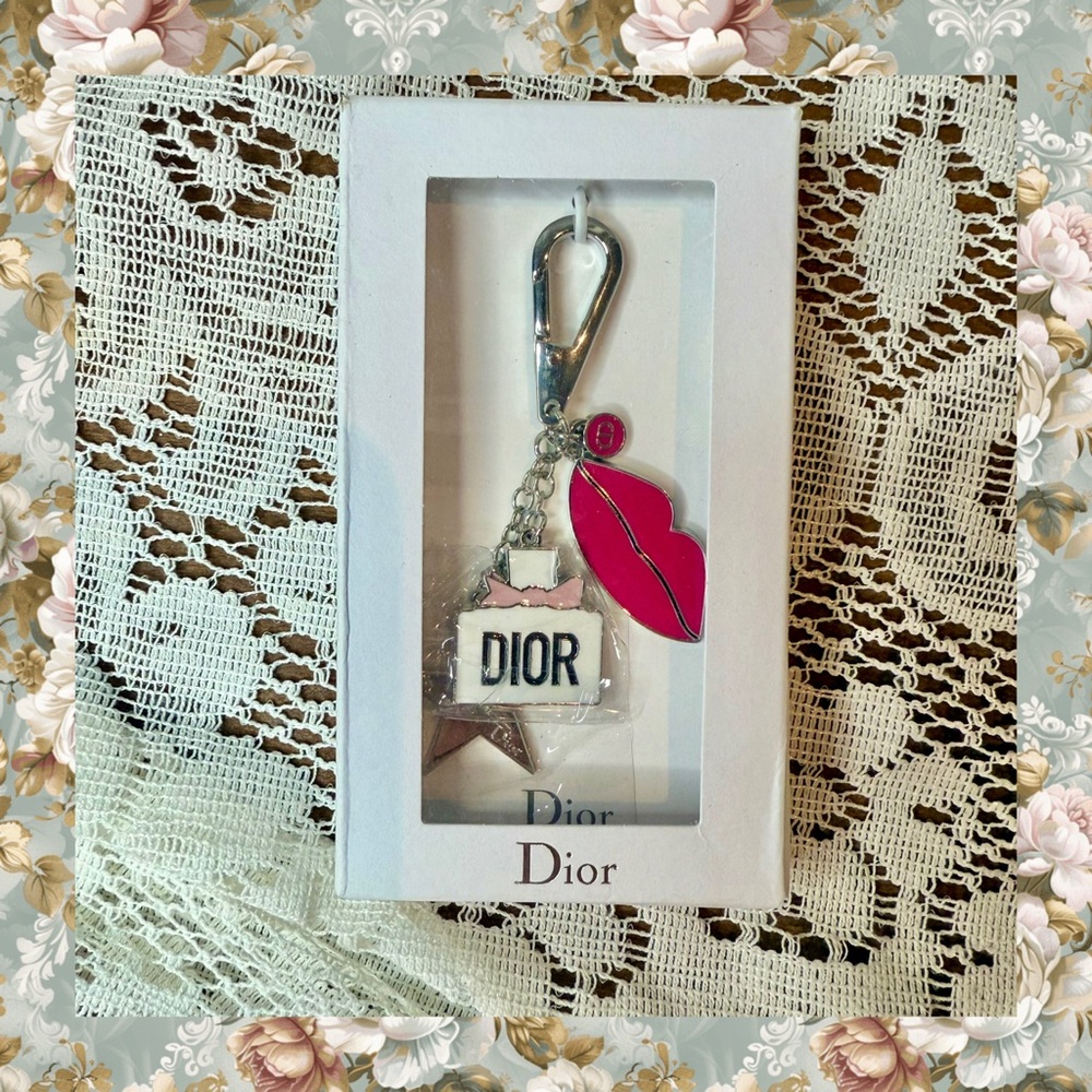 Dior Pink and Silver Key Holder